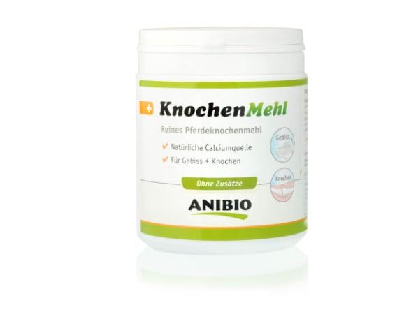Anibio Knochenmehl 400g - reines Pferdeknochenmehl - Calciumquelle für Hunde -...