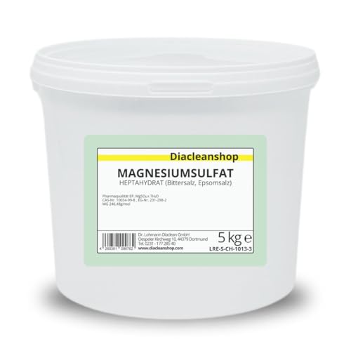 Epsom Salz 5kg - Bittersalz - Magnesiumsulfat - in Pharmaqualität (reiner als...