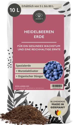 Bio Saure Erde für Heidelbeeren & Blaubeeren 10 L - Beeren-Erde mit 100 Tage...