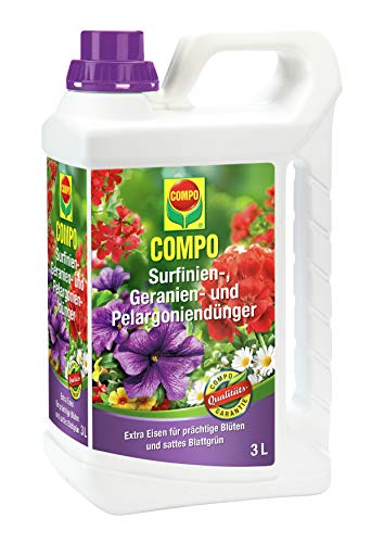 COMPO Surfinien-, Geranien- und Pelargoniendünger, Spezial-Flüssigdünger mit...
