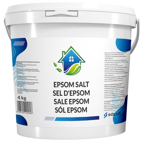 SOLUP Epsom Salz 4 KG I Badesalz I Bittersalz I Dead sea Salt I Bittersalz zur...