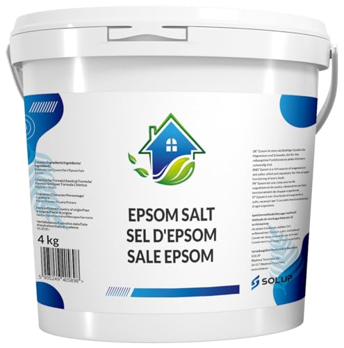 SOLUP Epsom Salz 4 Kg I Badesalz I Bittersalz I Dead sea Salt I Bittersalz zur...