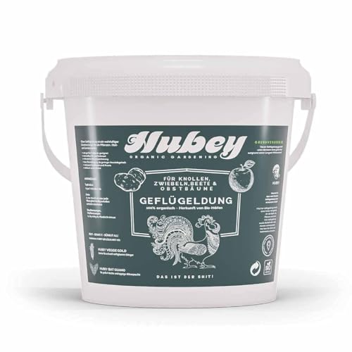 HUBEY Bio Naturdünger aus Hühnermist (1 kg) - Hochwirksamer Hühnerdung u....