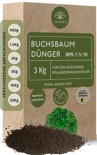 Buchsbaum Dünger 3 Kg - 100% Tierfreundlich - Ideal als Dünger für Buchsbaum...