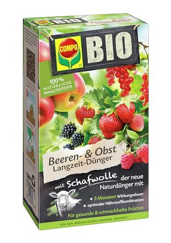 COMPO BIO Beeren Langzeit-Dünger für alle Beerenpflanzen, Kernobst und...