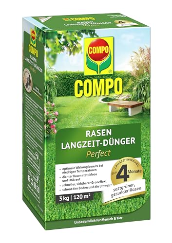 COMPO Rasendünger mit Langzeitwirkung - Keine Chance für Moos und Unkraut - 3...