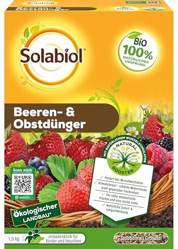 Solabiol Beeren- & Obstdünger, Spezialdünger mit Sofort- und Langzeitwirkung...